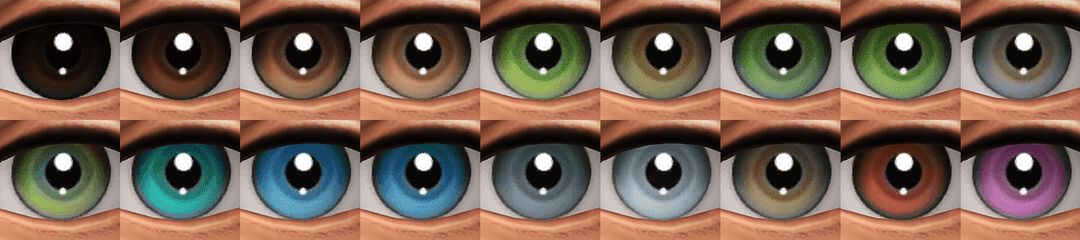 Галерея мода Цвет глаз и линзы LUMINA Maxis-Match Eyes #1
